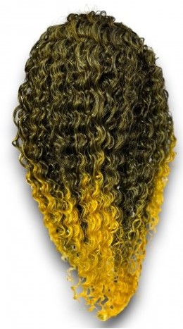 Kvalitná dámska parochňa - kučeravá- čierna s ombré